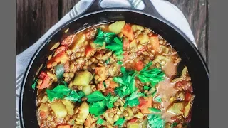 Mediterranean Chunky Vegan Lentil Soup | The Mediterranean Dish