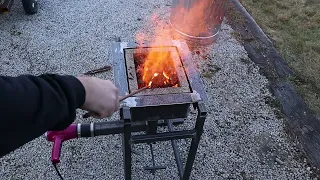 Homemade Charcoal Forge for some Blacksmithing