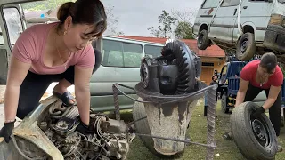 TIMELAPSE VIDEO: Woman Mechanic Repair Restoration Car. Restoration Complete  Blacksmith Girl