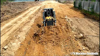 Incredibles Processing Technique Operator Skills Heavy Dozer Cutting Slope & Push Cleaning Soil
