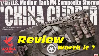 Sherman M4 Tank Kit Review 1/35 #asuka #scalemodel #tamiya