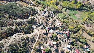 Köy işleri parke taşı yapımı köyde sonbahar 🍂 dron çekimi