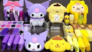 ASMR Kuromi vs Pompompurin Slime Mixing Random Into Slime! Satisfying Slime#ASMR#Slime#satisfying