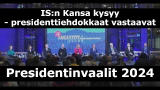 Kansa kysyy - presidenttiehdokkaat vastaavat | Presidentinvaalit 2024 | Ilta-Sanomat 12.12.2023