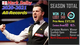 【SNOOKER】Mark Selby 2020-2021 All Records