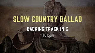Country Backing Track - Slow Ballad in C - Guitar Jam Track