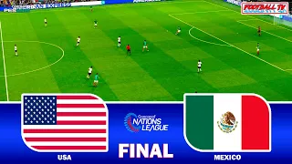 USA vs MEXICO - Final Concacaf Nations League 2024 | Full Match All Goals | PES Gameplay PC