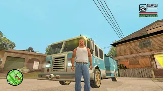 CJ steals a fire truck and mods it / gta san andreas