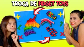 TROCA DE FIDGET TOYS | Trocando Fidget Toys | TROQUEI Um  Pop-it RARO!!