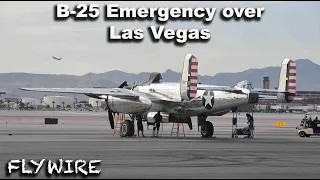 B 25 Engine Failure Emergency in Las Vegas