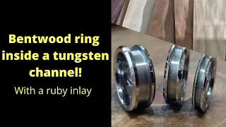 How to make a bentwood ring in a tungsten channel ring!