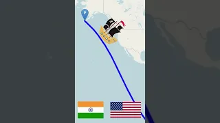 U Can Sail straight line from USA to INDIA??? #shorts