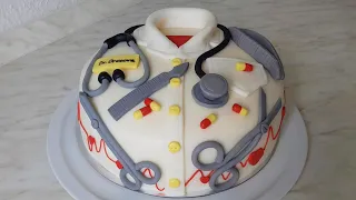 #surgeoncake #doctorcake #stethoscope #cake Surgeon cake tutorial/ Surgeon cake topper/Cərrah tortu