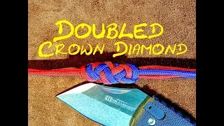 Two Colour Extended Crown and Diamond Knot Knife Lanyard - Doubled Extended Crown and Diamond