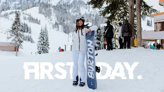 MY FIRST DAY OF SNOWBOARDING | Realistic, what to expect, tips for beginners