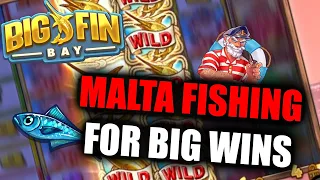 🐟FISHING IN MALTA🐟  | BIG FIN BAY GIVES A MEGA BIG CASINO WIN | Thunderkick