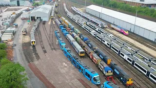 AERIAL Views of WORKSOP Down Yard with 93001 FINALLY Ready to Leave!