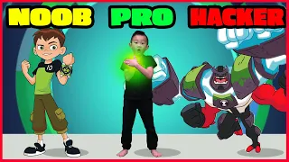 Ben 10: Up to Speed! Noob vs Pro vs Hacker! In Real Life! Kaven App Review