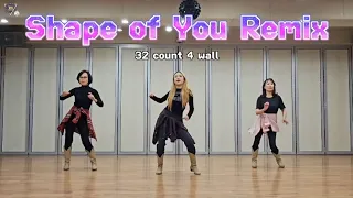 [라인댄스]Shape of You Remix Line Dance BEGINNER/쉐입 오브유 라인댄스