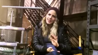 ARROW: GreenArrowTV On Set with Emily Bett Rickards (Felicity Smoak)