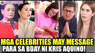 Kris Aquino NA-TOUCH sa mensahe at prayers ng mga pinoy celebrities! Sobrang kakaibang mensahe!