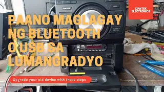 PAANO MAGLAGAY NG BLUETOOTH USB SA MGA LUMANG RADYO SONY MCH EC69i