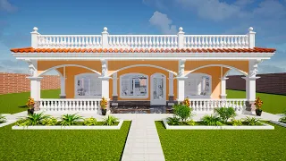 ✅Diseño de Casa con 3 arcos | Como construir una casa estilo guatemalteco | Diseño de Casa 12 x 15M