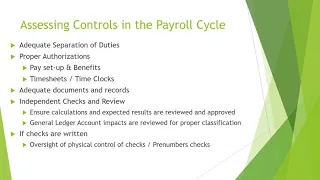 Payroll Cycle Auditing