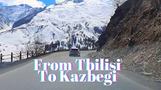 【4K】Driving in Georgia / From Tbilisi To Kazbegi / Stepantsminda