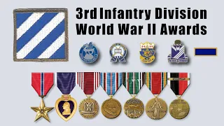 3rd Infantry “Rock of the Marne” Division, WW 2 Veterans' Patch, Campaigns, Medals and Unit Awards!