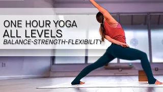 One Hour Yoga for Balance — Strength and Flexibility — All Levels