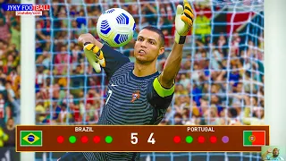 PES 2021 - Ronaldo goalkeeper vs Neymar goalkeeper - Penalty Shootout Brazil vs Portugal