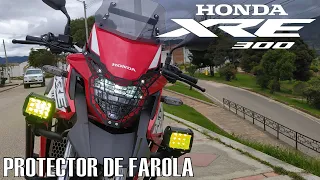 MONTAJE PROTECTOR DE FAROLA HONDA XRE 300