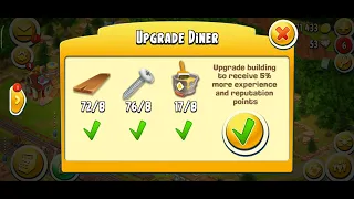 Upgrade Diner | Hayday gameplay | Hay day level 54