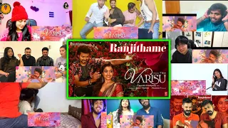 Ranjithame - Varisu Lyric Song Reaction Mashup | Thalapathy Vijay | Rashmika |Thaman|Pudhusa Irukune
