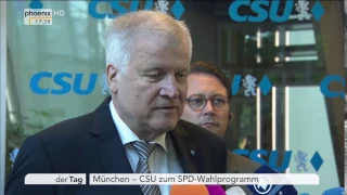 SPD-Wahlprogramm: Statement von Horst Seehofer am 26.06.17