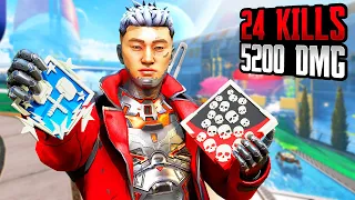 CRYPTO 24 KILLS & 5200 DAMAGE INSANELY (Apex Legends Gameplay Season 20)