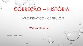 Correção de história - capítulo 7 - pág.116 a 121