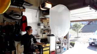 Young-Ghee's homemade hot air balloon experiment