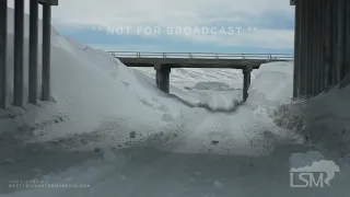 02-23-2023 Rawlins, WY - Insane Snow Drifts after Blizzard-Cars and Streets Buried