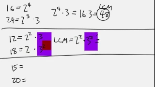 How to find LCD, LCM of Two 2 Numbers, Using Prime Factorization, Examples