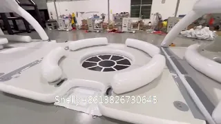 Water Floating Platforms Dock Inflatable Aqua Banas With Tent