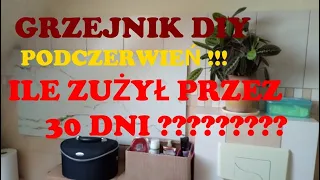 Tani grzejnik DIY na podczerwień  ile kosztuje 30 dni ogrzewania ?