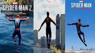 Spiderman 2 vs Spiderman Remastered vs Miles Morales - Graphics and Gameplay comparison