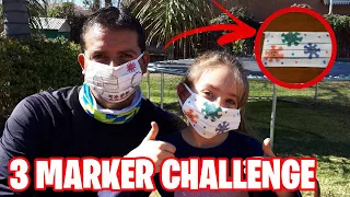 3 Marker Challenge con mascarillas 😷 Barbijos de Marti Aragon