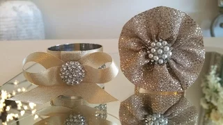 DIY| BLING NAPKIN RING HOLDERS UNDER $3.00 TO MAKE