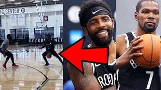 KYRIE IRVING LOOKING NASTY with KEVIN DURANT WORKING ON HIS GAME at NETS FIRST PRACTICE