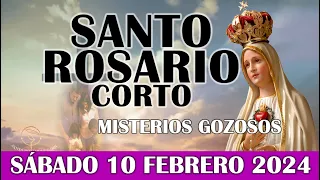 🌹SANTO ROSARIO CORTO DE HOY SÁBADO 10 FEBRERO 2024 MISTERIOS GOZOSOS🌹SANTO ROSARIO DE HOY