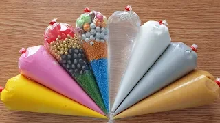 Making Crunchy Slime with Piping Bags #95