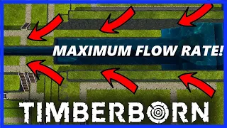 How To Get the FASTEST POSSIBLE WATER FLOW RATE !! - Timberborn Hard Mode